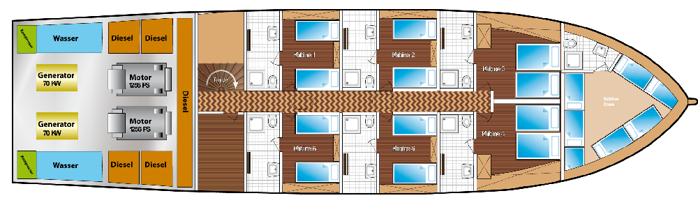 deckplan_unterdeck - Tauchsafari › Tauchreisen › Tauchurlaub