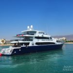 Rückansicht Tauchschiff Oman Aggressor