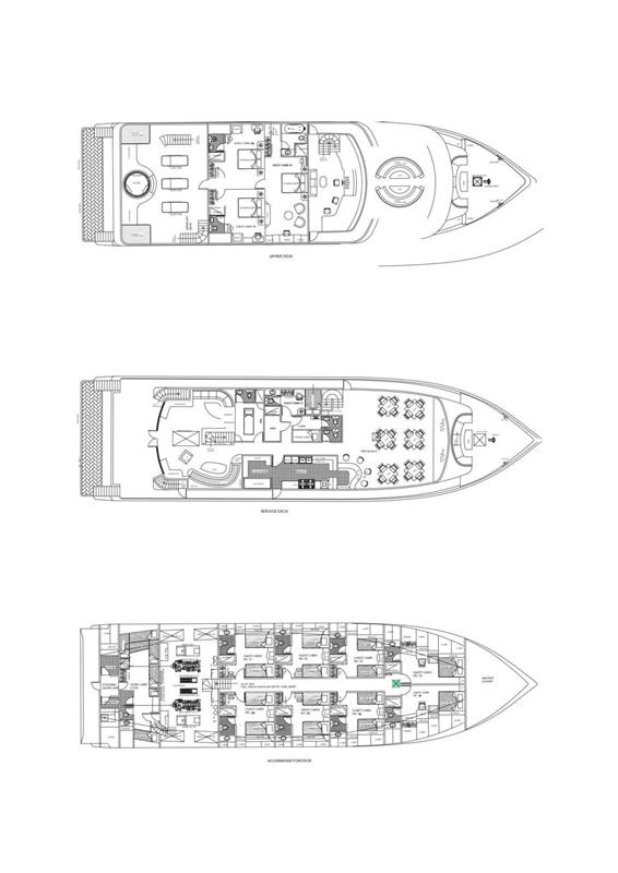Deckplan Schiffslayout Safarischiff Horizon 3
